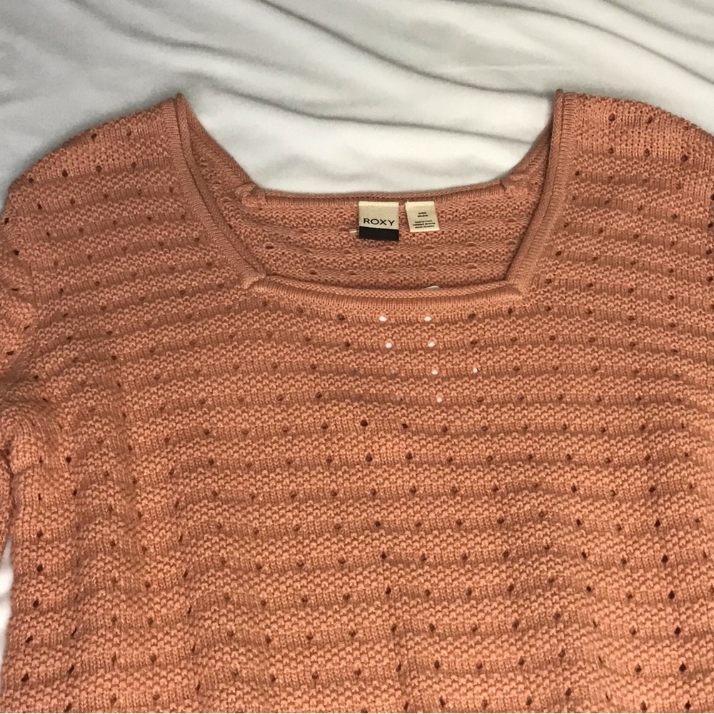 Roxy Birdy Day Coral Square Neck Sweater - Picture 4 of 6
